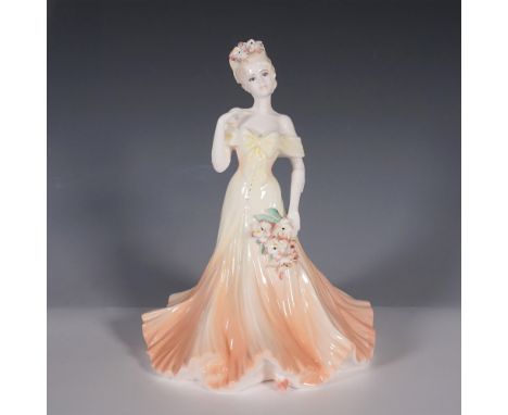 This exquisite Coalport bone china figurine, Gracious Lily, is the first issue in the Flower Ladies Collection, a series of f
