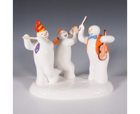 Coalport hand-painted bone china figurine from The Snowman collection, titled All Together Now. This limited edition piece is