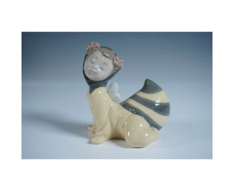Nao by Lladro My Little Bumble Baby figurine, model number 2001473. This charming porcelain piece features a young girl dress
