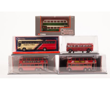 20 Corgi OOC commercial vehicles. Including; 4x LT Q1 trolleybuses, routes 602, 603, 607 and 667. Plaxton Premier and Leyland