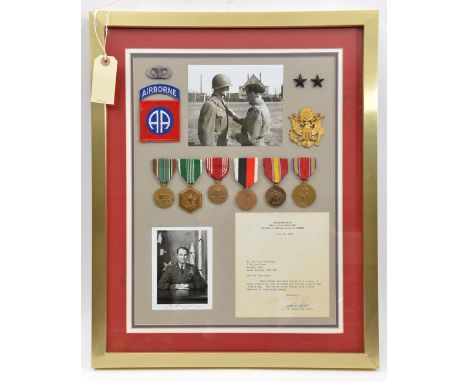 USA:  a display of 6 medals: European, African, Middle East campaign; Army Commendation; Army Good Conduct; Army of Occupatio