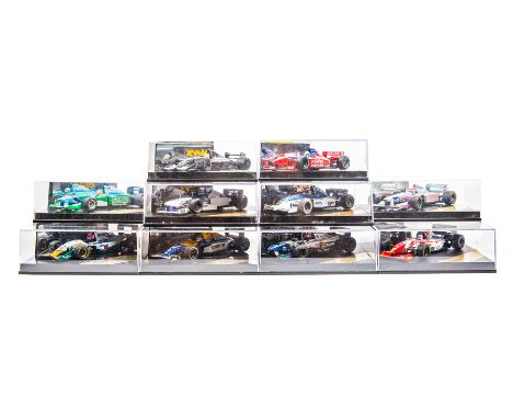 20 ONYX 1:43 F1 racing cars. 3x Sauber -2 C12 J.J. Lehto plus a C13 H.H. Frentzen. 2x Arrows Hart FA17 R. Rosset. Footwork Ar