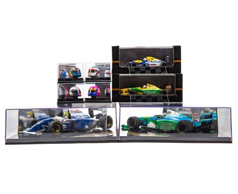 20 ONYX 1:24 / 1:43 racing cars. 8x 1:24 F1 racing cars 6x Williams Renault FW16 – RN2 A. Senna, RN0 D. Hill, RN2 French G.P.