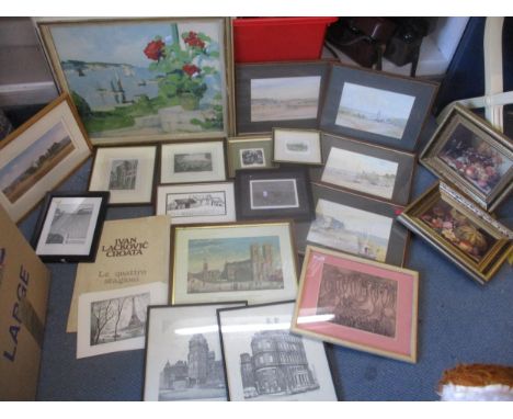 A quantity of framed and glazed prints to include Mark Gibbons - a group of four limited edition prints, Graham R Williams, a