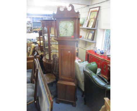 A George III oak 30 hour longcase clock, the painted dial inscribed Lee Cheltenham, 212cm h x 46cm wLocation: 