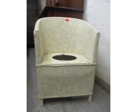 A Lloyd lume cream painted commode chairLocation: 