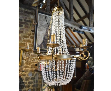 A 20th Century Six Branch Chandelier, 70 cms tall 