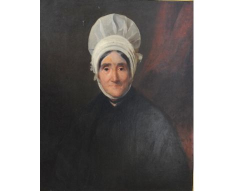 Attributed to William Poole, 1854 onwards, England, Portrait of the Artist's Mother, oil on canvas, 75 x 62 cms 