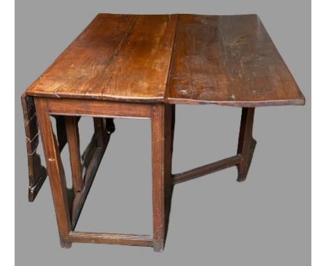 ANTIQUE OAK GATE LEG TABLE, 73cms H, 126cms W