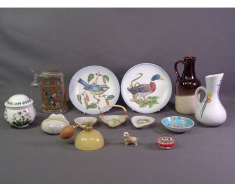 GOEBEL - a pair of hand painted limited edition plates (no. 6 Mallard) and (no. 2 Blue Titmouse), other German pottery, Portm