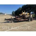 2018 Vermeer D10X15 Series III Directional Drill Mounted on 2020 Lucon T/A Flatbed Trailer