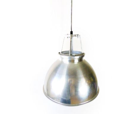 A BTC 'Titan' spun aluminium pendant ceiling light, h. 44 cm CONDITION REPORT: No guarantee to working order, good