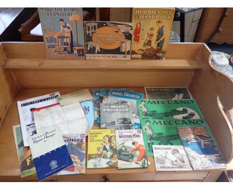 A COLLECTION OF VINTAGE MECCANO BOOKLETS A Ford Zodiac Booklet, 'Repair charges' three Vintage Ladybird books and similar pri