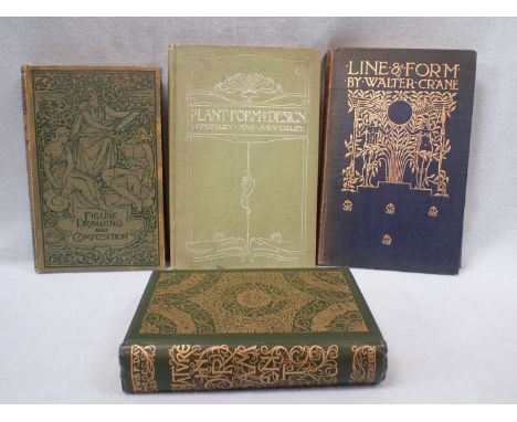 WALTER CRANE: 'LINE &amp; FORM' George Bell, 1900, and three similar books on design