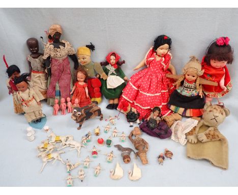 A NORAH WELLINGS DOLL 20 cm high, other dolls,  a vintage plastic toy circus and other items