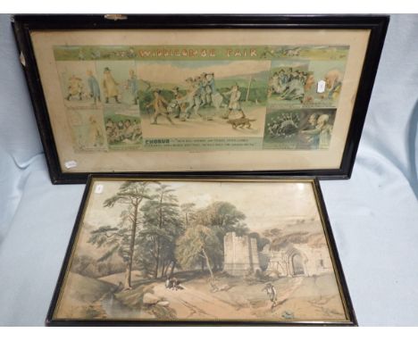 'WIDDICOMBE FAIR', LITHOGRAPH pub. V.Brooks, Day &amp; son, and another print