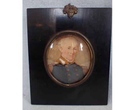 PORTRAIT MINIATURE OF A NAVAL OFFICER 19th century