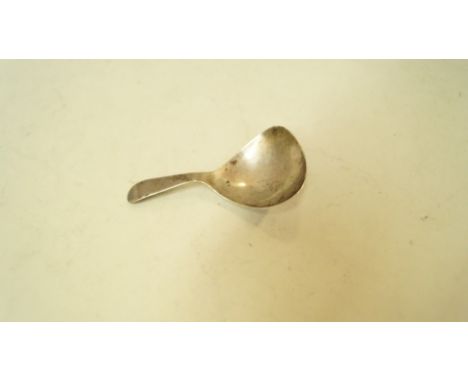 A George III silver caddy spoon, possibly Hesta Bateman, London 1788, 7cm, 8.9g. Condition Report: Makers mark difficult to r
