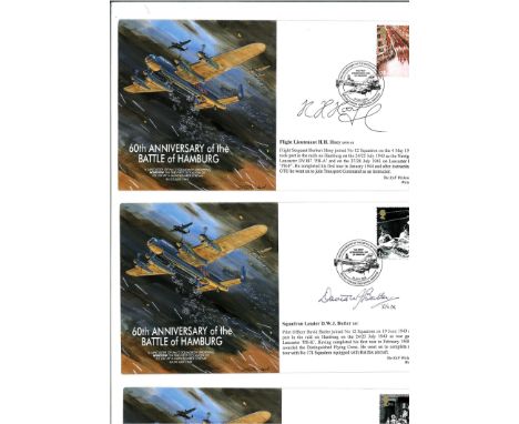 Three WW2 Lancaster veterans cover collection. Three RAF flown covers produced in 2003 to commemorate the 60th anniversary of