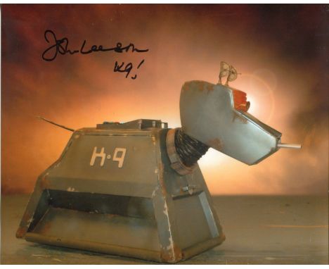 Doctor Who. 8 x 10 inch photo from Doctor Who signed by actor John Leeson as K-9. Good Condition. All signed pieces come with