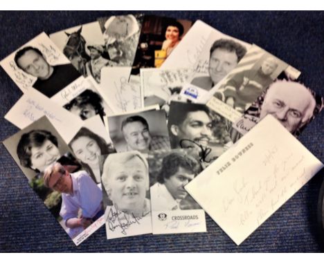 TV signed collection. 24 items mainly 6x4 photos. Covers Hi-de-hi, Londons burning, Keeping up appearances, Darling buds of M