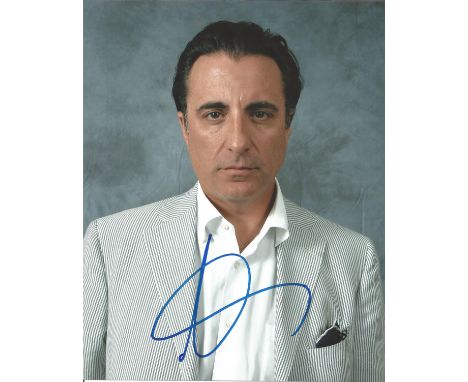 Andy Garcia signed 10 x 8 colour Photoshoot Portrait Photo, from in person collection autographed at TV Studios London 2010. 