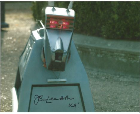 John Leeson Dr. Who hand signed 10x8 photo. This beautiful hand-signed photo depicts John Leeson in his role as K-9 in the hi