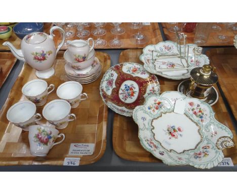 Two trays of china to include: Salisbury English bone china fourteen piece part coffee set with coffee pot, Spode limited edi