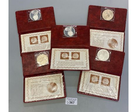 Collection of coins to include: silver five Peso coin x2, Maria Theresa Taler coin x3.  (5)   (B.P. 21% + VAT) 