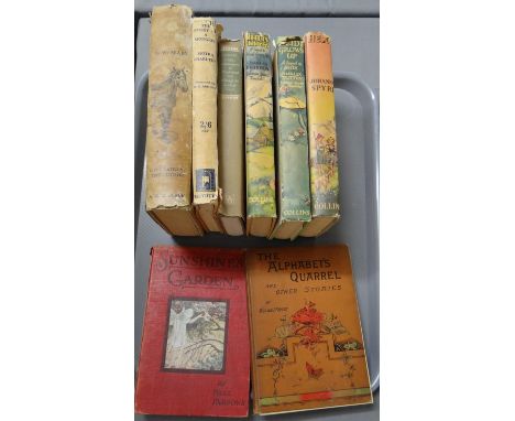 Tray of vintage children's books to include some first editions; Spyri, Joanna; 'Heidi' 1959, 'Heidi's Children' 1963 and 'He