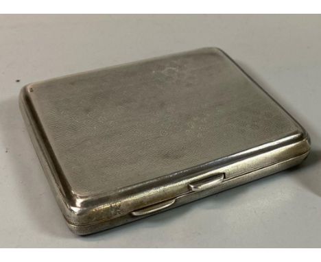 George V silver engine turned cigarette case. Birmingham 1930. 3.25 troy ozs. (B.P. 21% + VAT) 