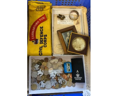 Collection of militaria and other items to include: signed luncheon menu by Vice Admiral Sir E.M Conolly Abel Smith, silver n