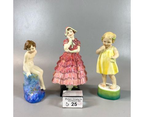 Two Royal Doulton bone china figurines to include: 'Little child so rare and sweet' HN1541 and 'Maisie' HN1619. Together with