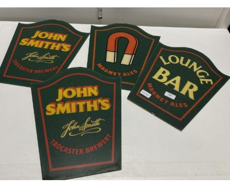 Four vintage brewery related perspex signs