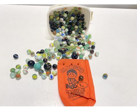 A large selection of vintage marbles, shipping unavailable