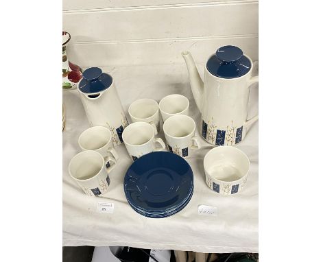 A vintage Apollo coffee service by Beswick, shipping unavailable