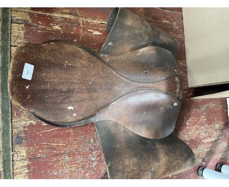 A vintage leather saddle shipping unavailable