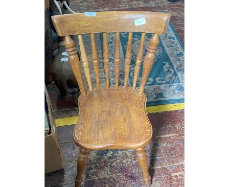 A vintage child's pine chair, shipping unavailable