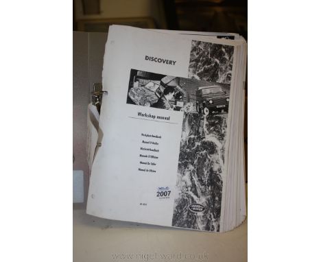A Landrover Discovery workshop Manual covering Tdi 3.9v8 4 OV8 and Mpi Models with additional LPG Fuelled Notes