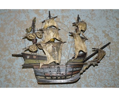 Wooden model of a boat