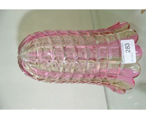 Cut glass light shade 