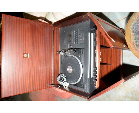 Mahogany cased Dynatron record player 