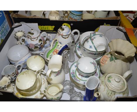 Oriental part tea service, Tuscan china tea cups and saucers, vases etc.