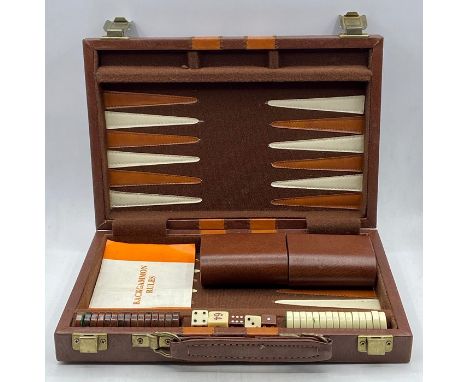 A Vintage backgammon set