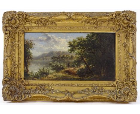 19th century English School, oil on wood panel, Perkins' Pool, Sutton Park, inscribed verso with indistinct signature, 7" x 1