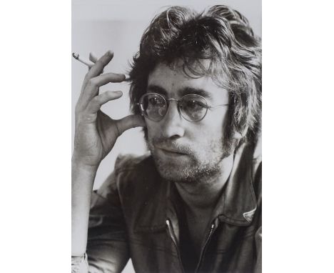 Spud Murphy, photographic print, portrait of John Lennon, signed in pencil, no. 380/750, image size 14" x 10", framed 