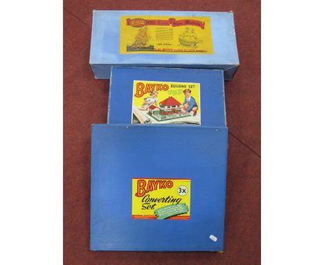 Bayko Building Set, and converting set 3X, Hobbies 'Ark Royal' (3)