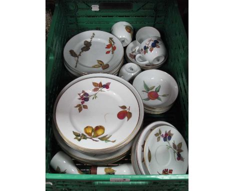 A Quantity of Royal Worcester 'Evesham', including cups, saucers and plates.