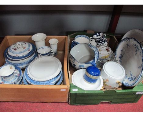 Booths "Lowestoft Border" Part Tea Service. Royal Worcester "Evesham" tureen, plate etc:- Two Boxes.
