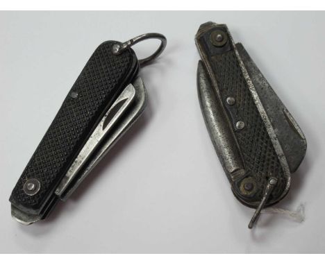 Colin Winhand, Sheffield Knife, stamped '1951' on bottle opener, tin/bottle opener, marlin spike, 9.5cm; L. Wilson 1941 Jack 